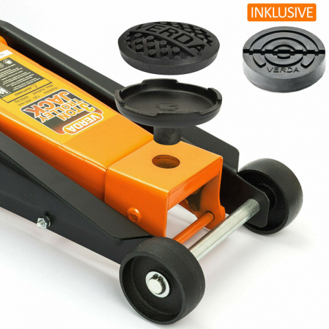 DEMA Rangierwagenheber 3,0t Profi - Hydraulischer Wagenheber Mit Quicklift & Fußpedal